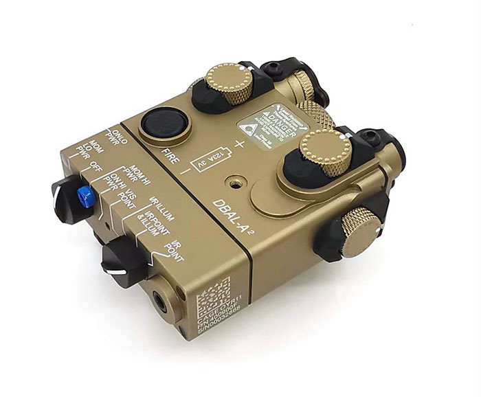 DBAL-A2 AN / PEQ-15A Type IR (Infrared) +Red Laser Lenses TAN